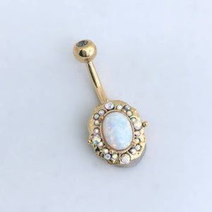 Brand new Opal belly button ring!